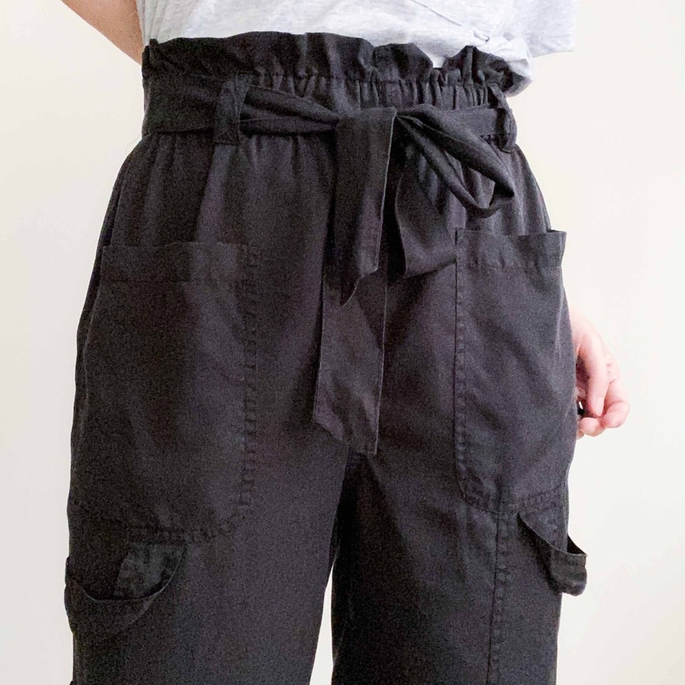 NWT Tencel carpenter paper bag belt cargo pants